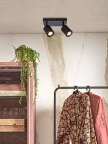 Good&Mojo Deckenlampe JAVA schwarz | 22x12x13cm