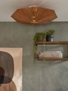 Good&Mojo Deckenlampe PANAMA braun | 65x65x7cm