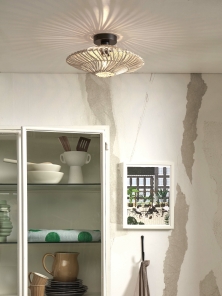 Good&Mojo Deckenlampe ZANZIBAR weiß | 40x40x12cm