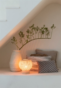 Good&Mojo Tischlampe BARBADOS natur | 27x25x27cm