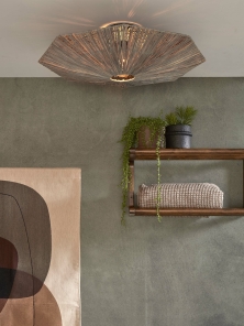 Good&Mojo Deckenlampe PANAMA grau | 65x65x7cm