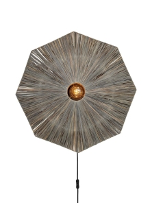 Good&Mojo Wandleuchte PANAMA grau | 65x7x65cm