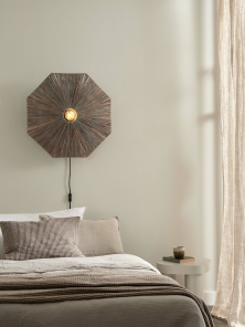 Good&Mojo Wandleuchte PANAMA grau | 65x7x65cm