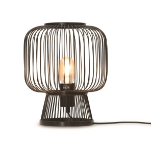 Good&Mojo Tischlampe CANGO schwarz | 26x26x30cm