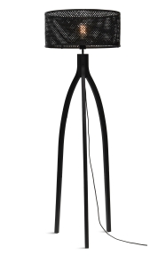 Good&Mojo Stehlampe JAVA schwarz | 50x50x145cm