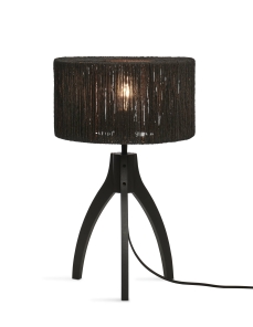 Good&Mojo Tischlampe IGUAZU schwarz | 30x30x41cm