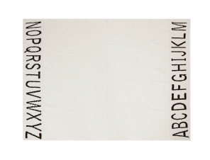 Lorena Canals Babydecke ABC natur schwarz | 120x100cm