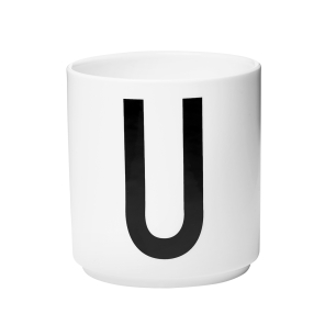 Design Letters Cup U - weiss - AJ Design Becher H. 8,5cm