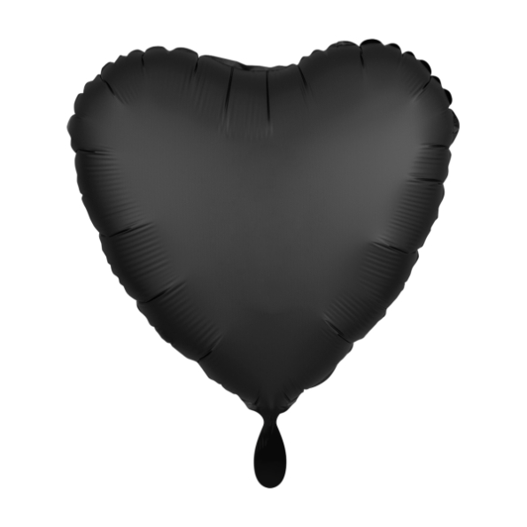 Ballon Herz Schwarz Folienballon